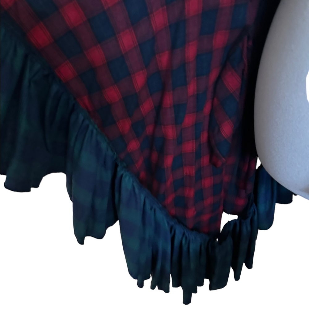 Unique plaid dress/trenchcoat in sz XL withe wide waist belt (C5) - Picture 9 of 10